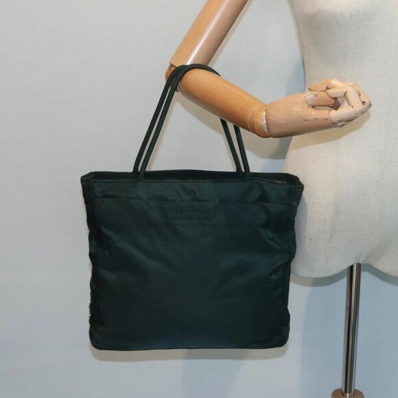 PRADA Hand Bag Nylon Khaki Auth - Picture 1 of 16